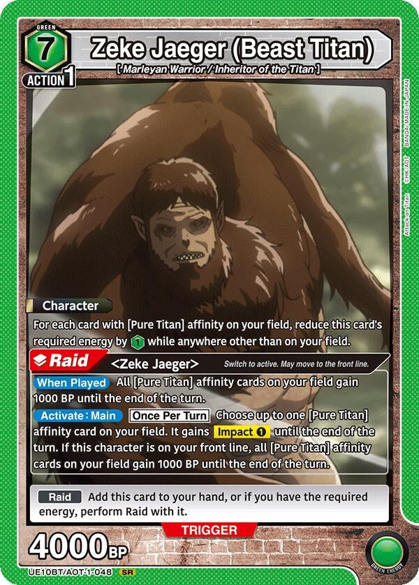 Zeke Jaeger (Beast Titan) (UE10BT/AOT-1-048) (UE10BT: Attack on Titan)