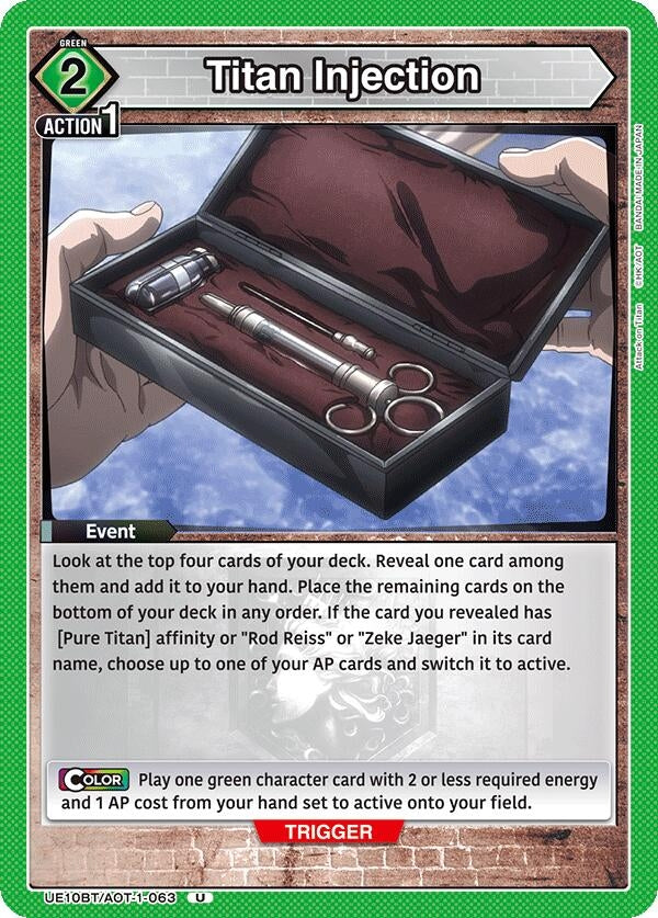 Titan Injection (UE10BT/AOT-1-063) (UE10BT: Attack on Titan)