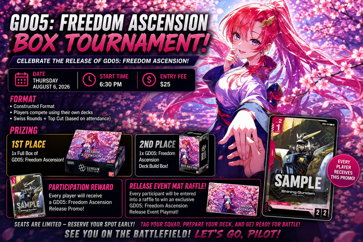 GUNDAM CARD GAME – FREEDOM ASCENDSION BOX TOURNAMENT