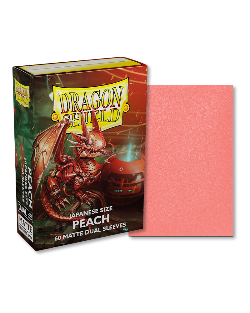 Dragon Shield - 60ct Japanese Size - Dual - Peach Matte