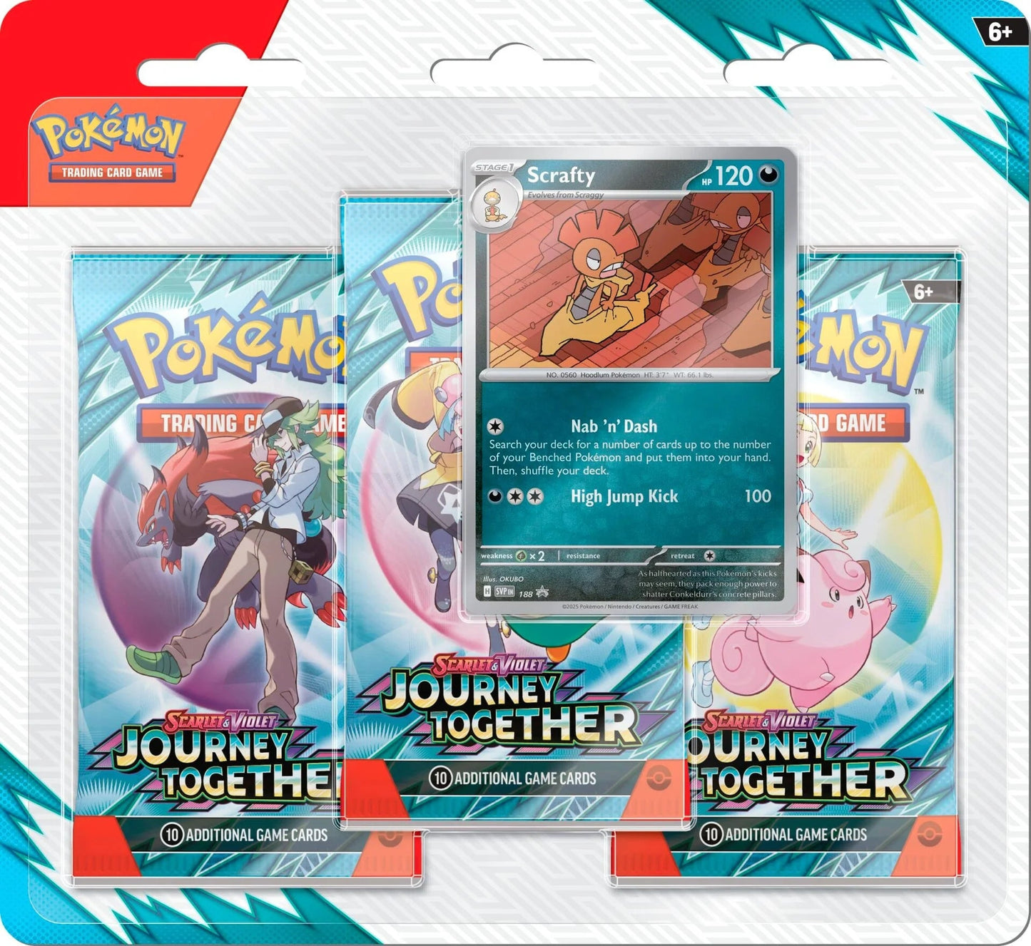 Pokemon - Scarlet and Violet - Journey Together - 3 Pack Blister - Scrafty