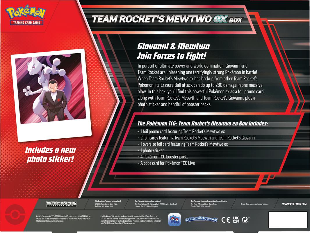 Pokémon TCG: Team Rocket's Mewtwo ex Box