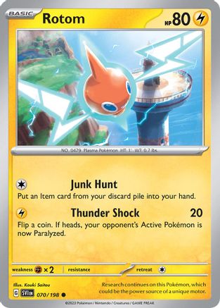 Rotom (070/198) (Theme Deck Exclusive) (Cosmos Holo) [Scarlet & Violet: Base Set]
