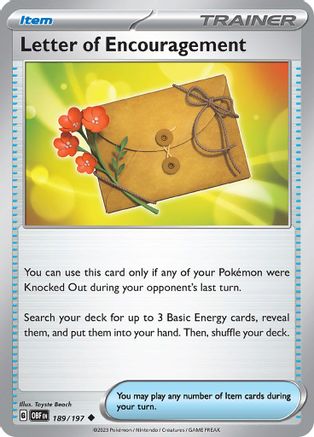 Letter of Encouragement (189/197) [Scarlet & Violet: Obsidian Flames]