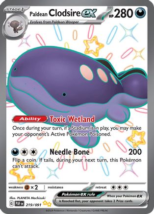 Paldean Clodsire Ex (219/091) [Scarlet & Violet: Paldean Fates]
