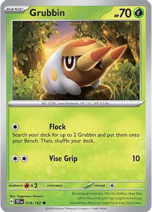 Grubbin (18/162) Reverse Holofoil [SV05: Temporal Forces]