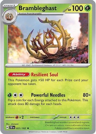 Brambleghast (21/162) Holofoil [SV05: Temporal Forces]