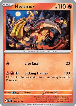 Heatmor (31/162) Reverse Holofoil [SV05: Temporal Forces]