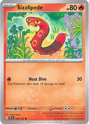 Sizzlipede (36/162) Reverse Holofoil [SV05: Temporal Forces]