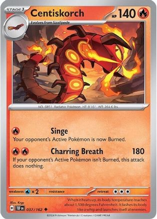 Centiskorch (37/162) Reverse Holofoil [SV05: Temporal Forces]