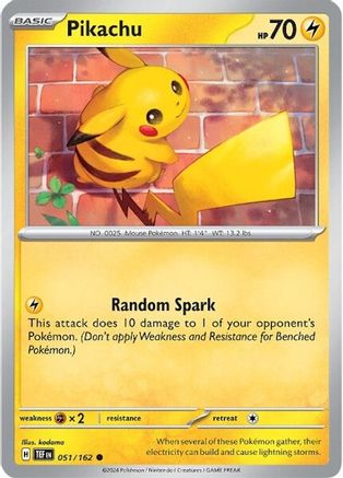 Pikachu (51/162) Reverse Holofoil [SV05: Temporal Forces]