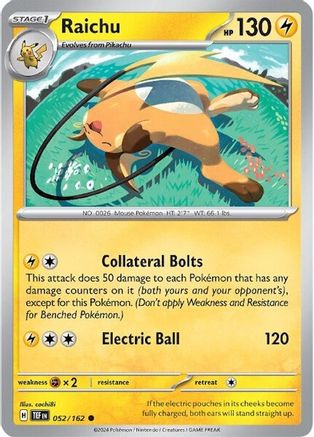 Raichu (52/162)  [SV05: Temporal Forces]