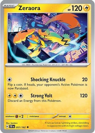 Zeraora (57/162) Reverse Holofoil [SV05: Temporal Forces]