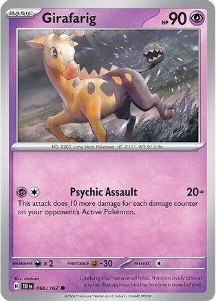 Girafarig (66/162) Reverse Holofoil [SV05: Temporal Forces]