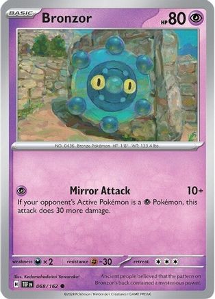 Bronzor (68/162) Reverse Holofoil [SV05: Temporal Forces]