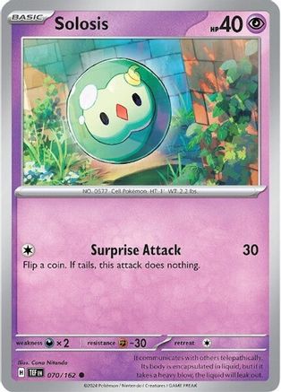 Solosis (70/162) Reverse Holofoil [SV05: Temporal Forces]