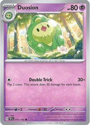 Duosion (71/162) Reverse Holofoil [SV05: Temporal Forces]