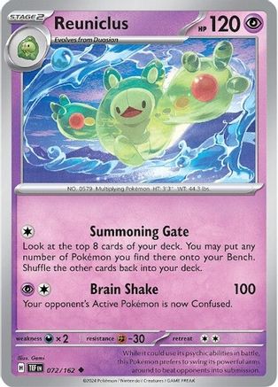 Reuniclus (72/162) Reverse Holofoil [SV05: Temporal Forces]