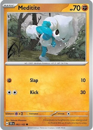 Meditite (82/162) Reverse Holofoil [SV05: Temporal Forces]