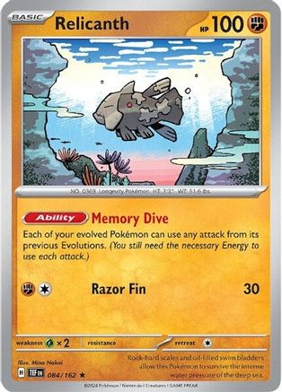 Relicanth (84/162) Holofoil [SV05: Temporal Forces]