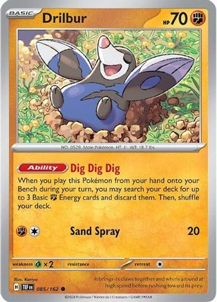 Drilbur (85/162) Reverse Holofoil [SV05: Temporal Forces]