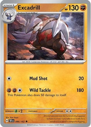 Excadrill (86/162) Reverse Holofoil [SV05: Temporal Forces]