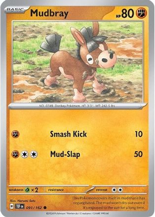 Mudbray (91/162) Reverse Holofoil [SV05: Temporal Forces]