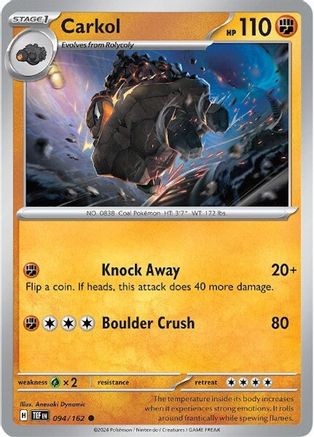 Carkol (94/162) Reverse Holofoil [SV05: Temporal Forces]