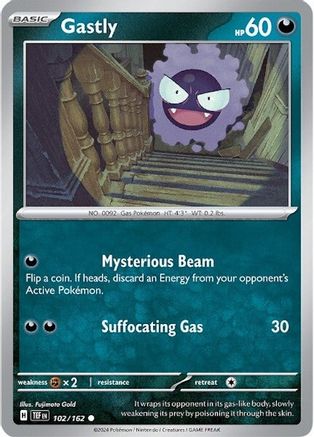 Gastly (102/162) Reverse Holofoil [SV05: Temporal Forces]