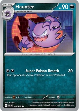 Haunter (103/162) Reverse Holofoil [SV05: Temporal Forces]