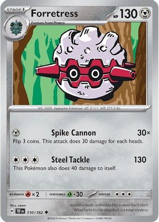 Forretress (110/162) Reverse Holofoil [SV05: Temporal Forces]