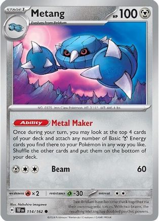 Metang (114/162) Reverse Holofoil [SV05: Temporal Forces]