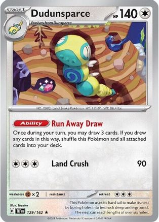 Dudunsparce (129/162) Reverse Holofoil [SV05: Temporal Forces]