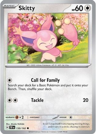 Skitty (130/162) Reverse Holofoil [SV05: Temporal Forces]
