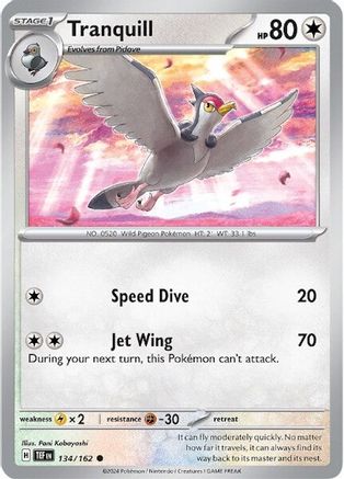 Tranquill (134/162) Reverse Holofoil [SV05: Temporal Forces]