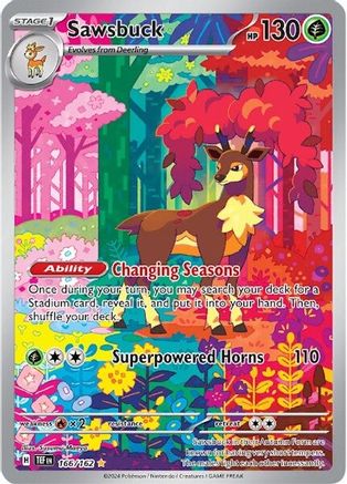 Sawsbuck (166/162) Holofoil [SV05: Temporal Forces]