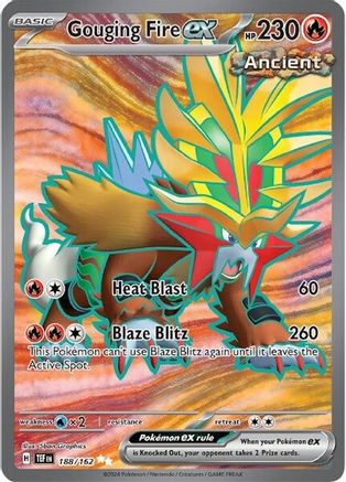 Gouging Fire ex (188/162) Holofoil [SV05: Temporal Forces]