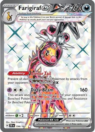 Farigiraf ex (194/162) Holofoil [SV05: Temporal Forces]