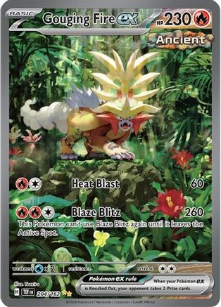 Gouging Fire ex (204/162) Holofoil [SV05: Temporal Forces]