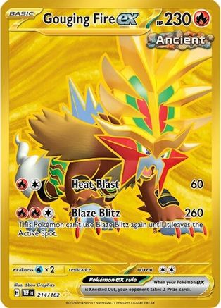 Gouging Fire ex (214/162) Holofoil [SV05: Temporal Forces]