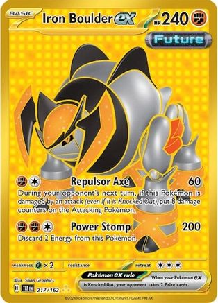 Iron Boulder ex (217/162) Holofoil [SV05: Temporal Forces]
