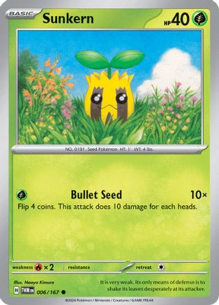 Sunkern (006/167) Reverse Holofoil [SV06: Twilight Masquerade]
