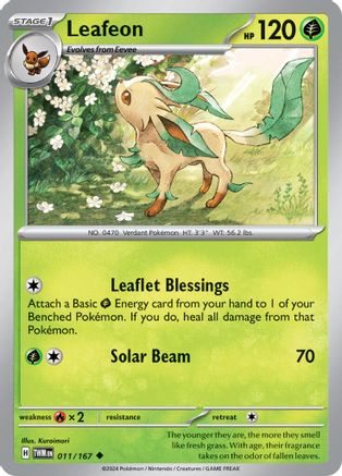 Leafeon (011/167) Reverse Holofoil [SV06: Twilight Masquerade]