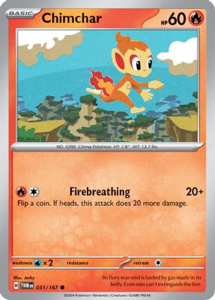 Chimchar (031/167) Reverse Holofoil [SV06: Twilight Masquerade]