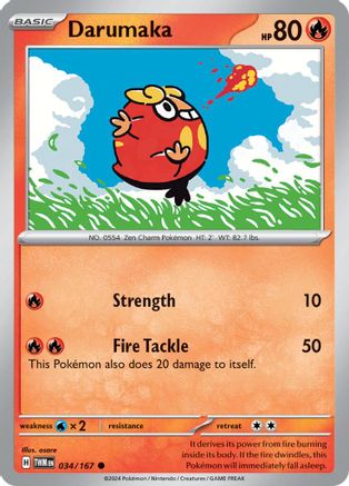 Darumaka (034/167) Reverse Holofoil [SV06: Twilight Masquerade]