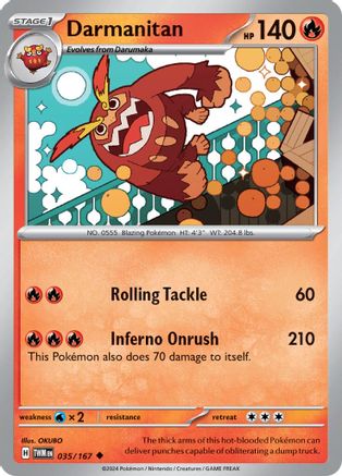 Darmanitan (035/167) Reverse Holofoil [SV06: Twilight Masquerade]