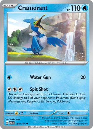 Cramorant (058/167) Reverse Holofoil [SV06: Twilight Masquerade]