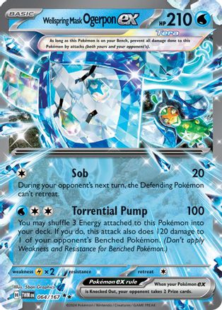 Wellspring Mask Ogerpon ex (064/167) Holofoil [SV06: Twilight Masquerade]