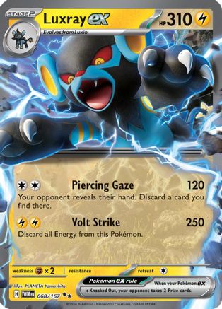 Luxray ex (068/167) Holofoil [SV06: Twilight Masquerade]