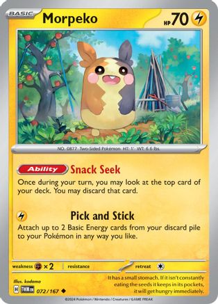 Morpeko (072/167) Reverse Holofoil [SV06: Twilight Masquerade]